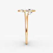 Pear Cut - Bezel Ring - 14 K Gold